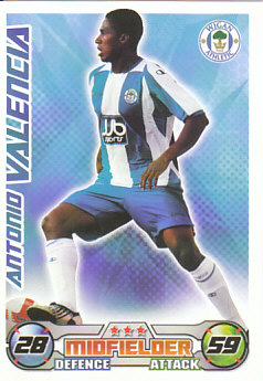 Antonio Valencia Wigan Athletic 2008/09 Topps Match Attax #348